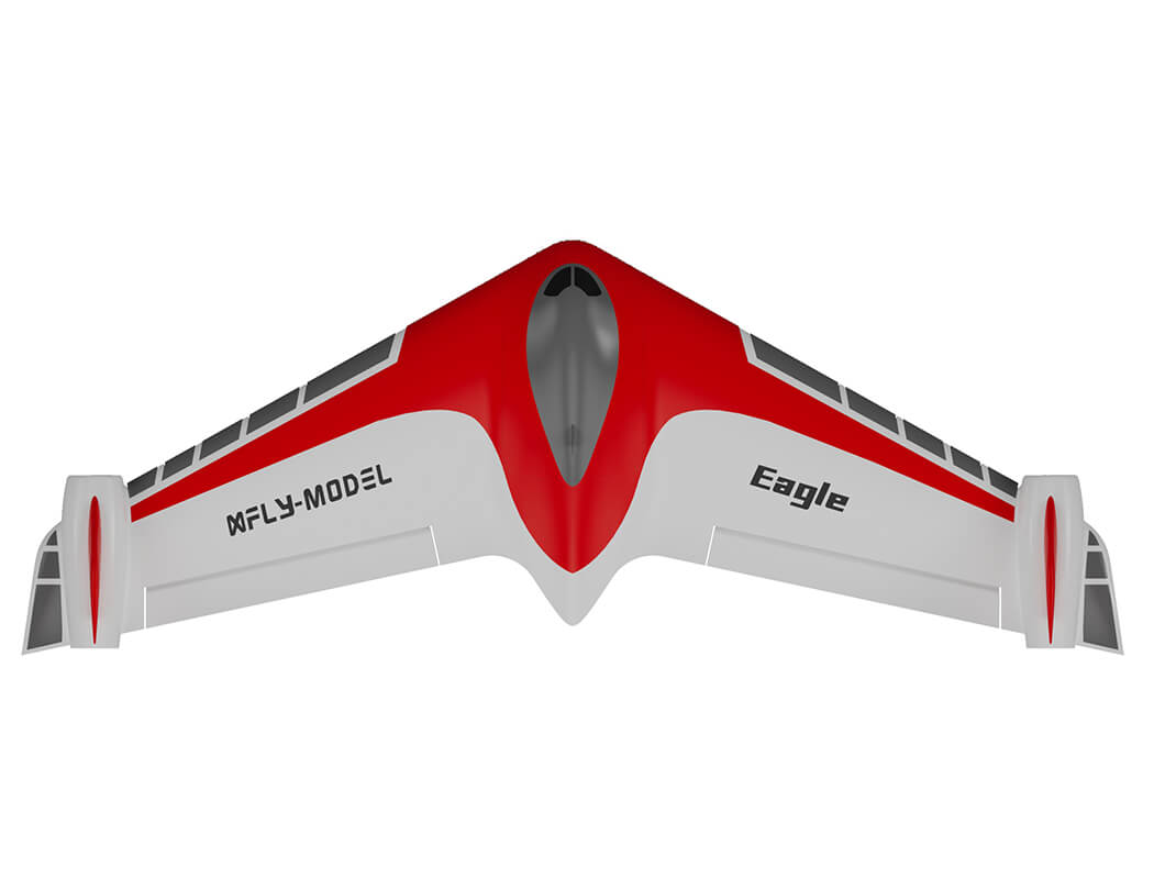 XFLY EAGLE 40MM EDF FLYING WING WITHOUT TX/RX/BATTERY-WITH GYRO - RED