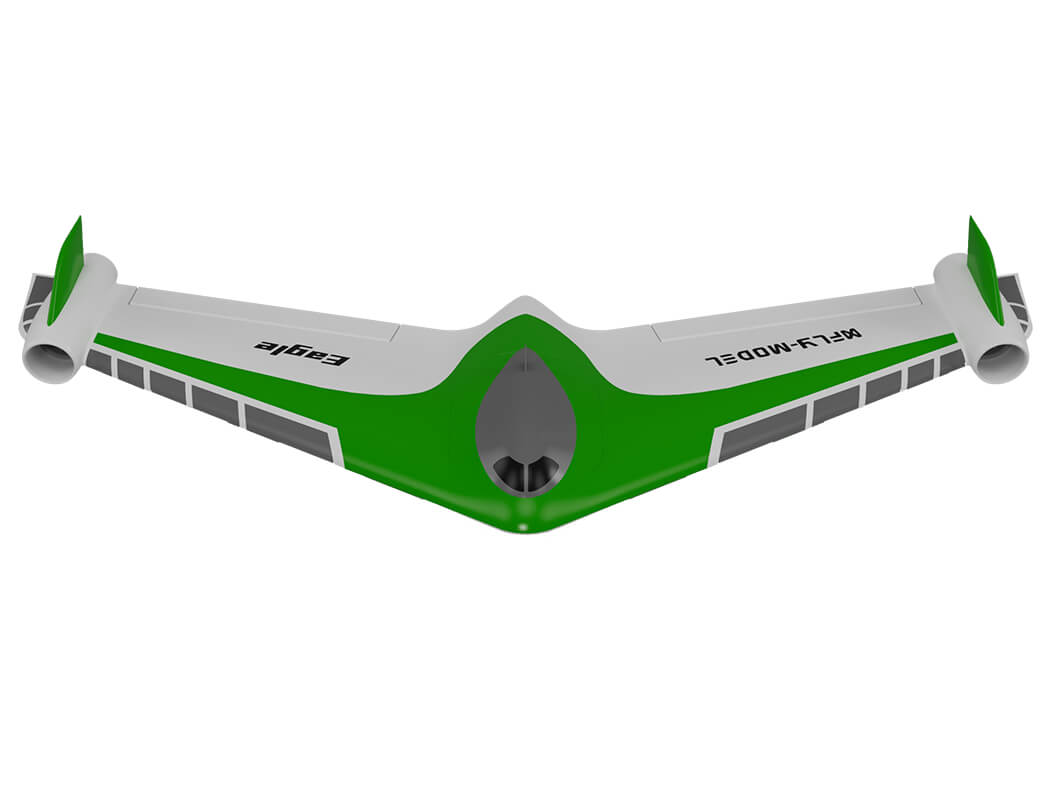 XFLY EAGLE 40MM EDF FLYING WING WITHOUT TX/RX/BATTERY-WITH GYRO - GREEN