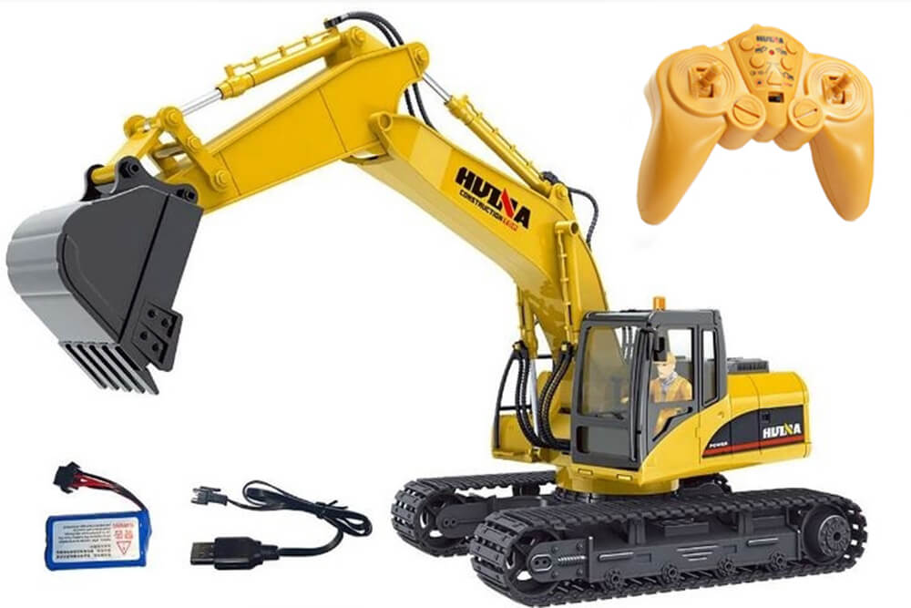 HUINA 1/14 SCALE RC EXCAVATOR 2.4G 15CH W/DIE CAST BUCKET