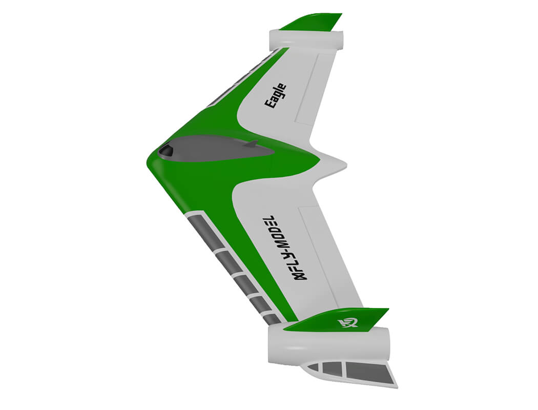 XFLY EAGLE 40MM EDF FLYING WING WITHOUT TX/RX/BATTERY/GYRO - GREEN