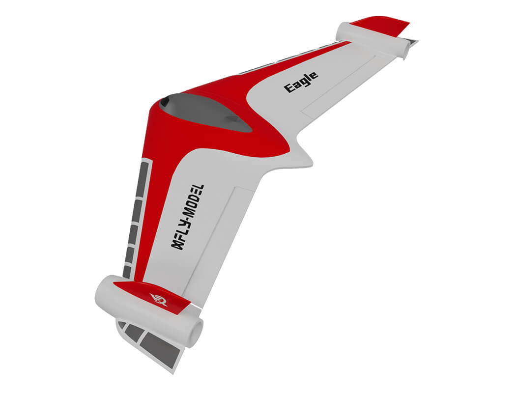 XFLY EAGLE 40MM EDF FLYING WING WITHOUT TX/RX/BATTERY/GYRO - RED