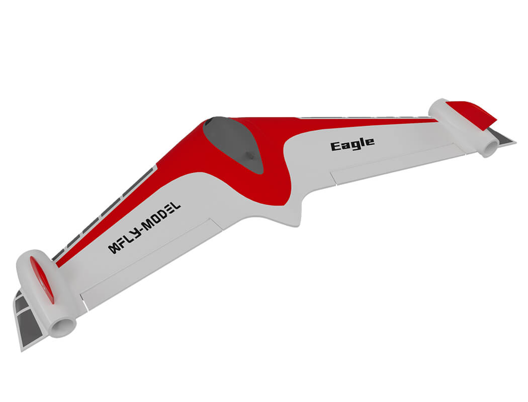 XFLY EAGLE 40MM EDF FLYING WING WITHOUT TX/RX/BATTERY-WITH GYRO - RED