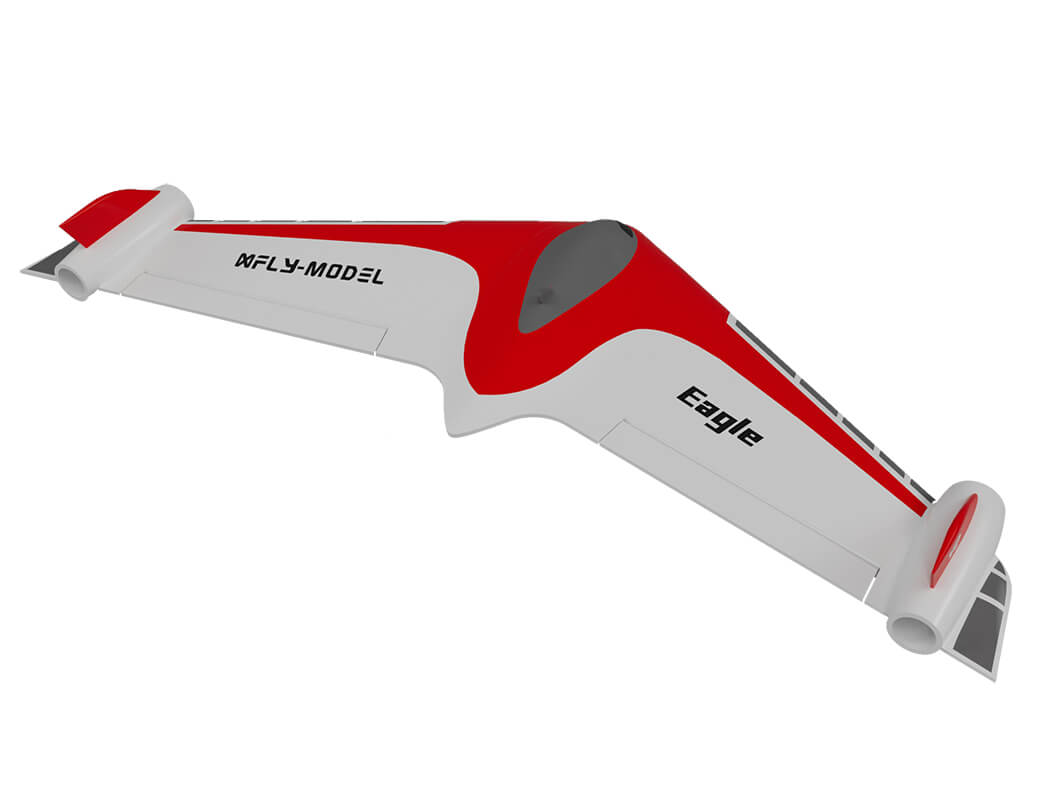 XFLY EAGLE 40MM EDF FLYING WING WITHOUT TX/RX/BATTERY-WITH GYRO - RED