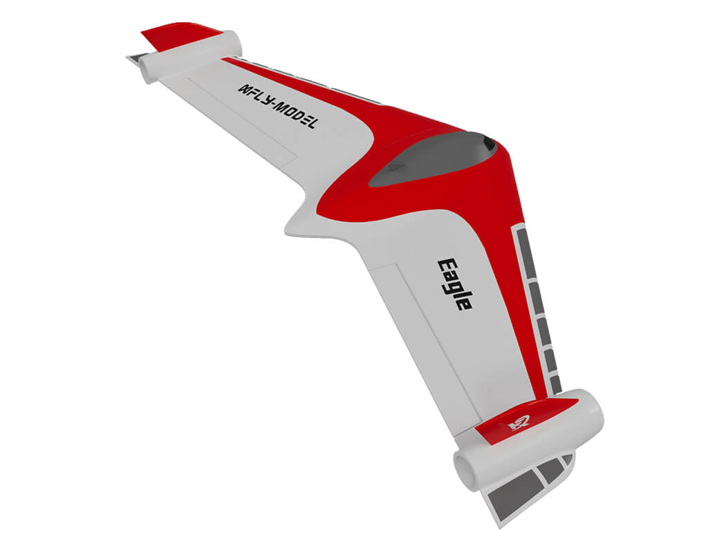 XFLY EAGLE 40MM EDF FLYING WING WITHOUT TX/RX/BATTERY/GYRO - RED