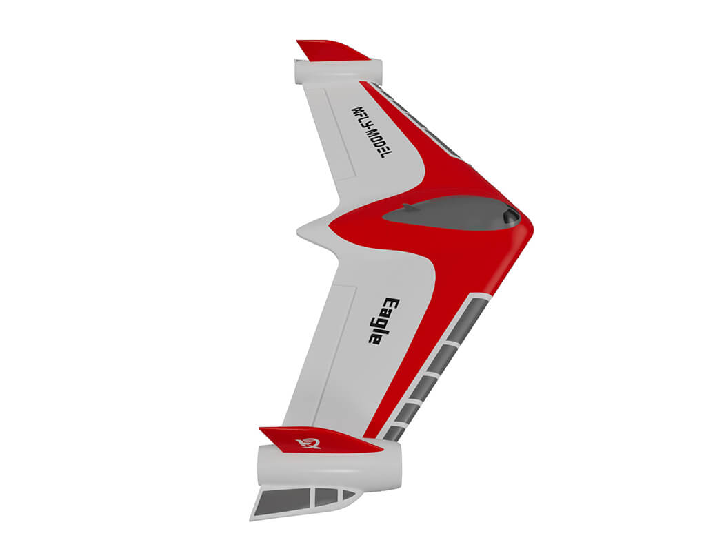 XFLY EAGLE 40MM EDF FLYING WING WITHOUT TX/RX/BATTERY/GYRO - RED