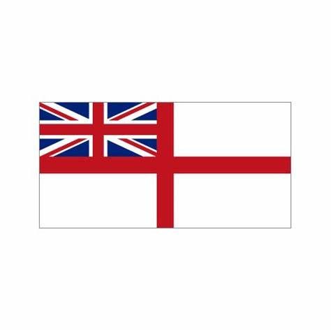 GB02 Modern White Ensign 1864 - Present Flag 75mm