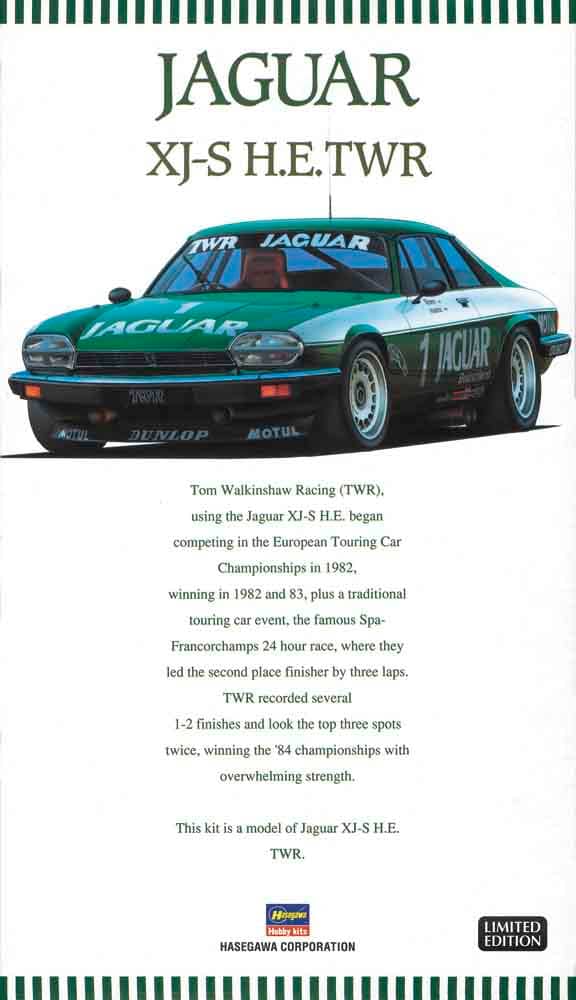 Hasegawa 1/24 Jaguar XJ-S H.E.TWR Limited Edition Kit