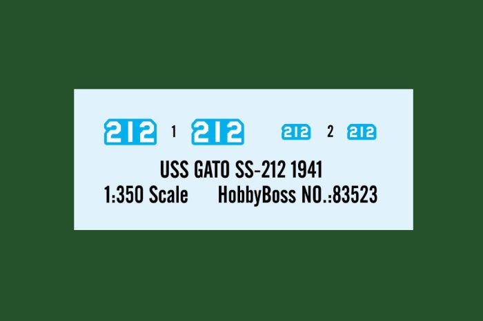 HobbyBoss 1/350 USS Gato SS-212 1944 83524