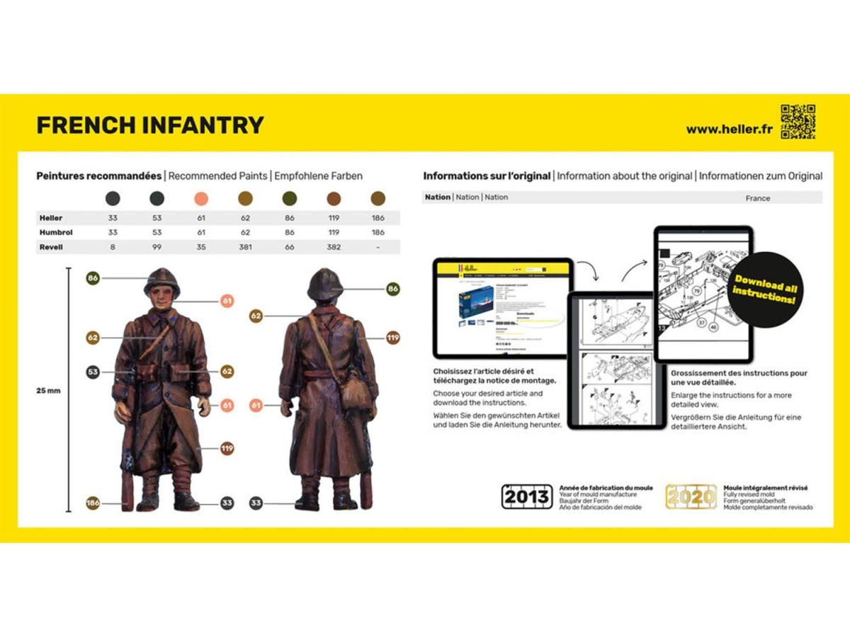 Heller 1/72 French Infantry - 50 pieces