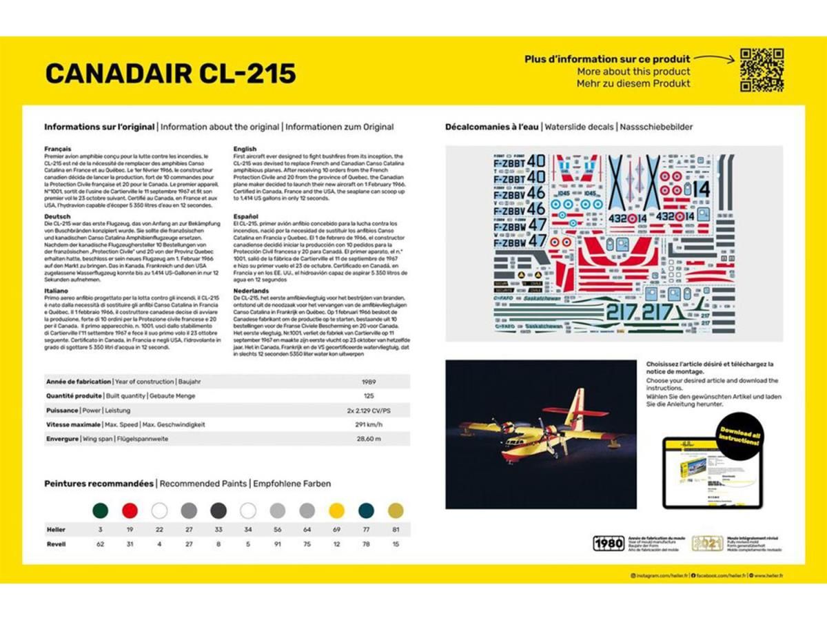 Heller 1/72 CanadairCL-215 Starter Kit 56373