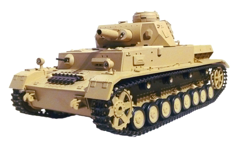 Henglong 1/16 Dak PZKPFW.IV AUSF. F-1 with Infrared Battle System (2.4GHz + Shooter + Smoke + Sound + Metal Gearbox) REFURB