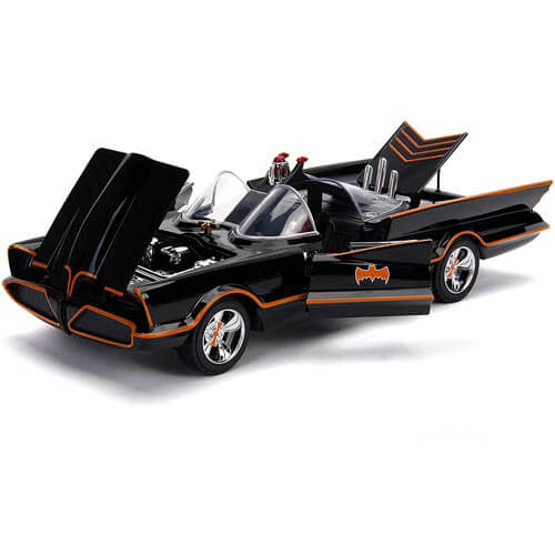 Hollywood Rides 1/18 Batmobile with Die Cast Figures from the classic 1966 TV series