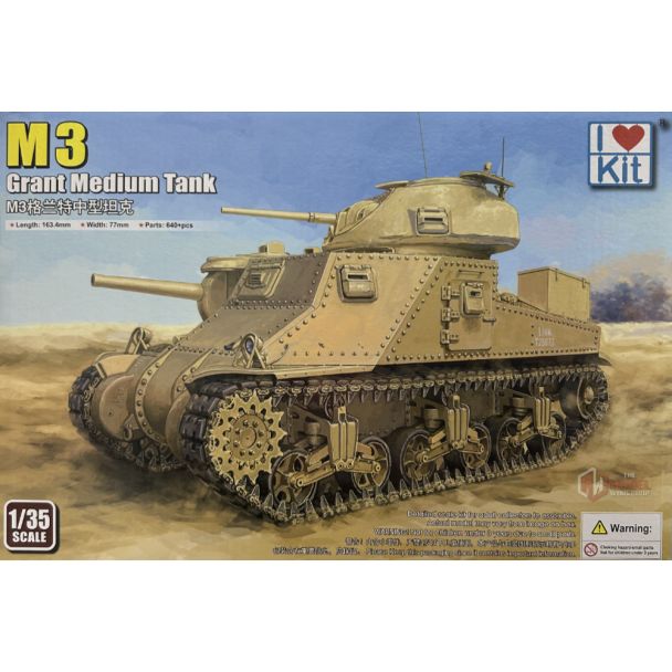 I Love Kit 1/35 M3 Grant Medium Tank Kit 63520