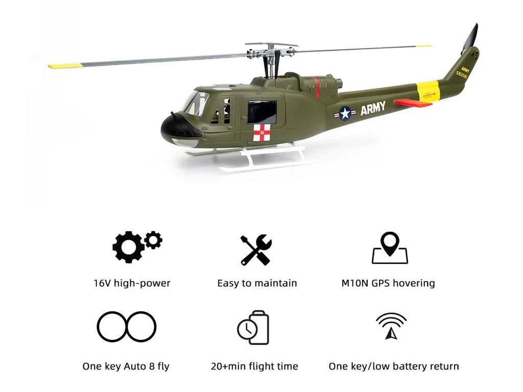 FlyWing UH1 RTF (Red) : FW-UH1-V4-RTF-R
