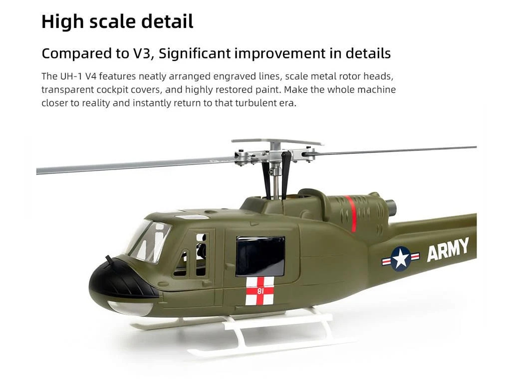 FlyWing UH1 RTF (Red) : FW-UH1-V4-RTF-R