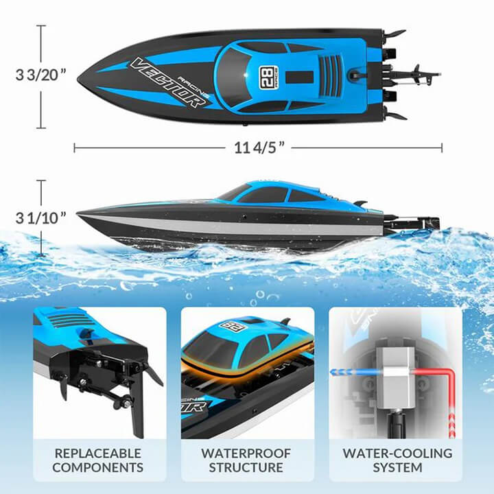 VOLANTEX RACENT VECTOR LUMEN BOAT RTR BLUE