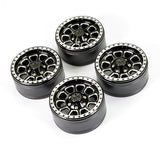 FASTRAX ALUMINUM BEADLOCK TEN 1.9 WHEELS - BLACK (4PC)