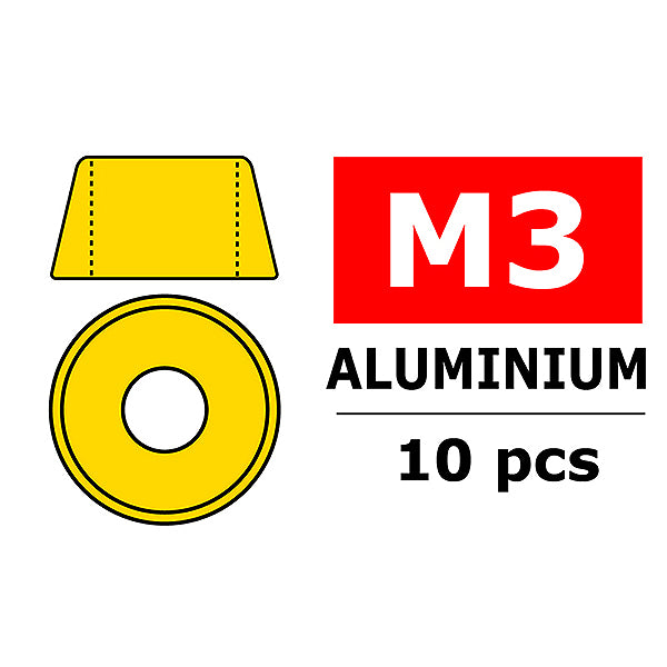 TEAM CORALLY ALUMINIUM WASHER FOR M3 SOCKET HEAD SCREWS O C-3214-30-0