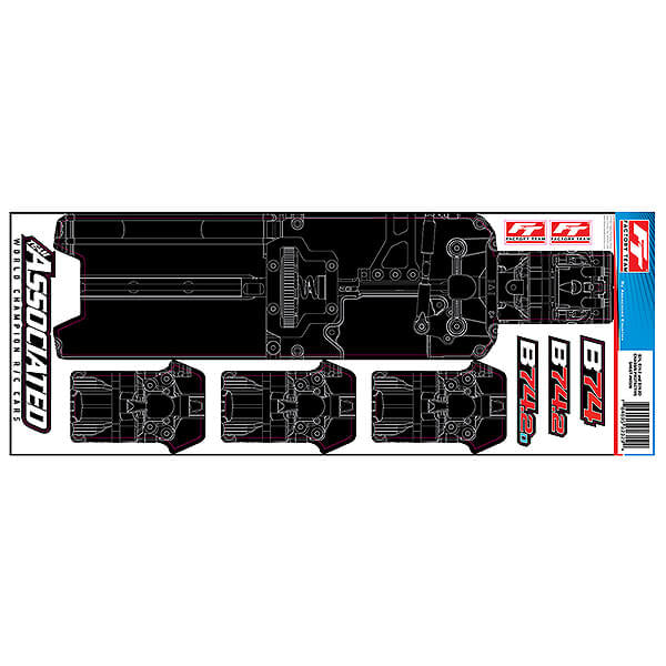 TEAM ASSOCIATED RC10B74.2 FT CHASSIS PROTECTIVE SHEET PRINT