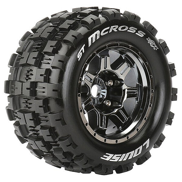 LOUISE RC ST-MCROSS 1/8 SPORT 1/2 Inch OFFSET HEX 17MM BLACK CHROME