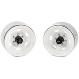 RC4WD STAMPED STEEL 1.7 Inch BEADLOCK SR5 WHEELS (WHITE/BLACK)