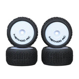 METHOD NITRAGRIP 1/24 TRUCK TYRES F/R ON 7MM HEX WHITE (4)