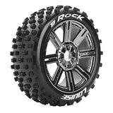 LOUISE RC B-ROCK 1/8 FR/RR SOFT HEX 17MM SPOKE BLACK CHROME