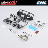 KILLERBODY 1/10 ALLOY BUMPER W/LEDS UPGRADE SET MATT-BLACK