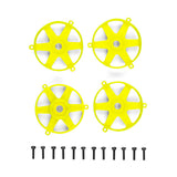 TEAM ASSOCIATED DC10 FT ADJ. WHEEL FACE PLATE FLO. YELLOW(4)