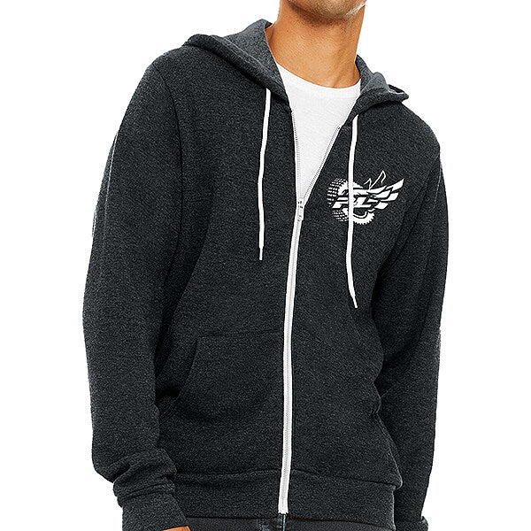 PROLINE WINGS GREY HOODIE SWEATSHIRT - SMALL