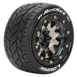 LOUISE RC ST-ROCKET 1/10 SOFT BEAD-LOCK/1/2 OFFSET HEX 12MM BLACK CHROME