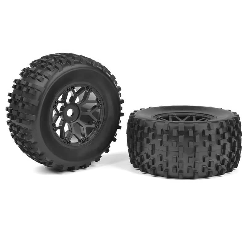 CORALLY OFF-ROAD 1/8 MT TIRESGRIPPER GLUED ON BBS RIMS (PR)
