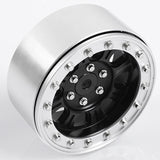 RC4WD RACELINE MONSTER 2.2 Inch BEADLOCK WHEELS (BLACK/SILVER)