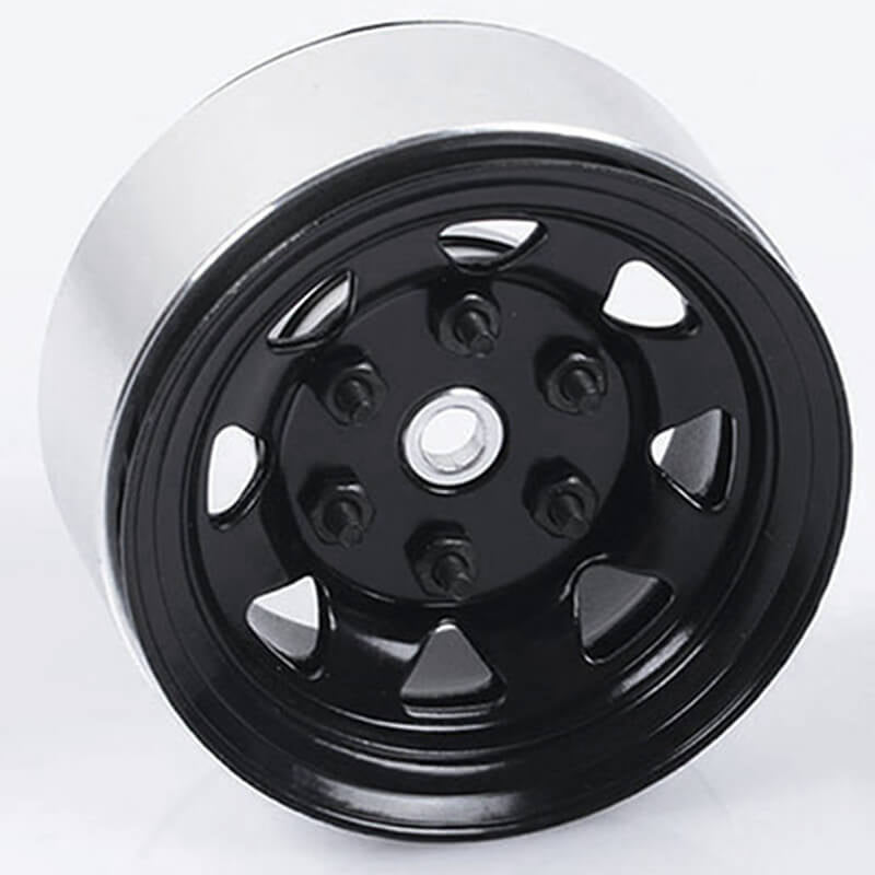RC4WD STAMPED STEEL 1.55 Inch STOCK BLACK BEADLOCK WHEELS