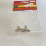 Overlander Metal Fuel Pipe Y-Joints (Silver) -Pair (Box 31)