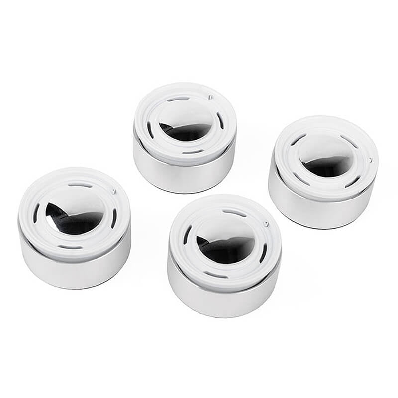 RC4WD ANALOG 1.9 ALUMINUM CAP WHEELS (WHITE)