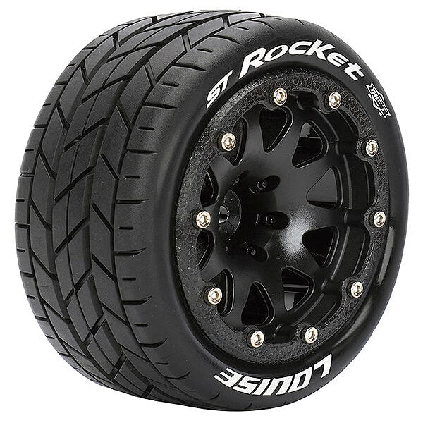 LOUISE RC ST-ROCKET 1/10 SOFT BEAD-LOCK/1/2 OFFSET HEX 12MM BLACK