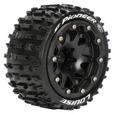 LOUISE RC ST-PIONEER 1/10 SOFT BEAD-LOCK/1/2 OFFSET HEX 12M BLACK