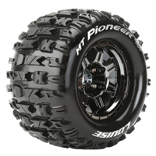 LOUISE RC MT-PIONEER 1/8 SPORT 0 Inch OFFSET HEX 17MM BLACK CHROME