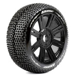 LOUISE RC B-TURBO 1/8 FR/RR SUPER SOFT HEX 17MM SPOKE BLACK