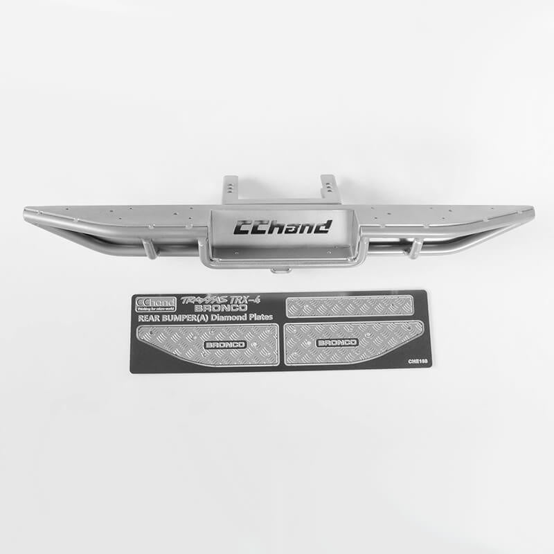 RC4WD RANCH REAR STEP BUMPER FOR TRAXXAS TRX-4 79 BRONCO RANGER XLT (SILVER)