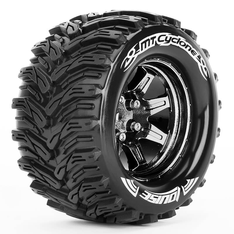 LOUISE RC MT-CYCLONE 1/10 SOFT HEX 14MM BLACK CHROME ARRMA