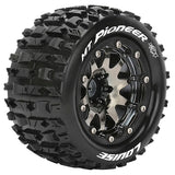 LOUISE RC MT-PIONEER 1/10 SOFT BEAD-LOCK/0 OFFSET HEX 12MM BLACK CHROME