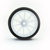 FASTRAX 1/10 STREET/TREAD TYRE10SP WHITE WHEEL