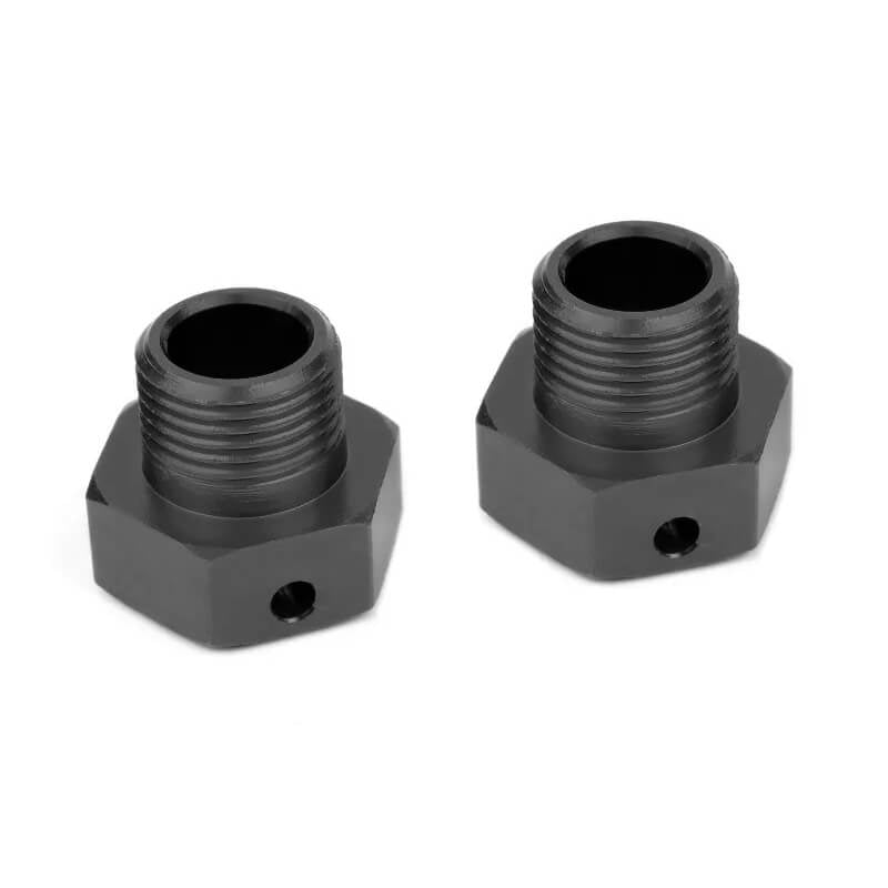 CORALLY WHEEL HEX ADAPTERALUMINUM BLACK 2 PCS