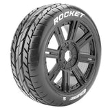 LOUISE RC B-ROCKET 1/8 FR/RR SOFT HEX 17MM SPOKE BLACK