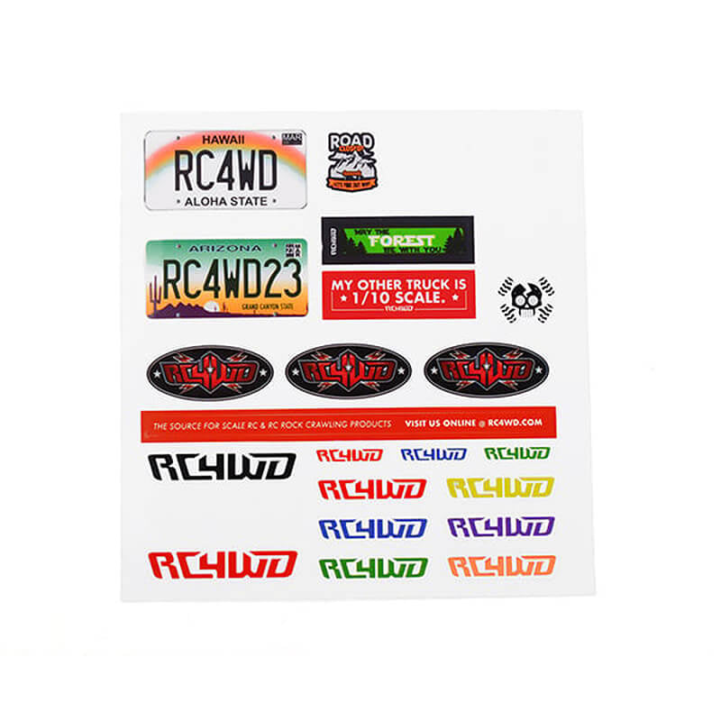 RC4WD SMALL DECAL SHEET  Z-L0034