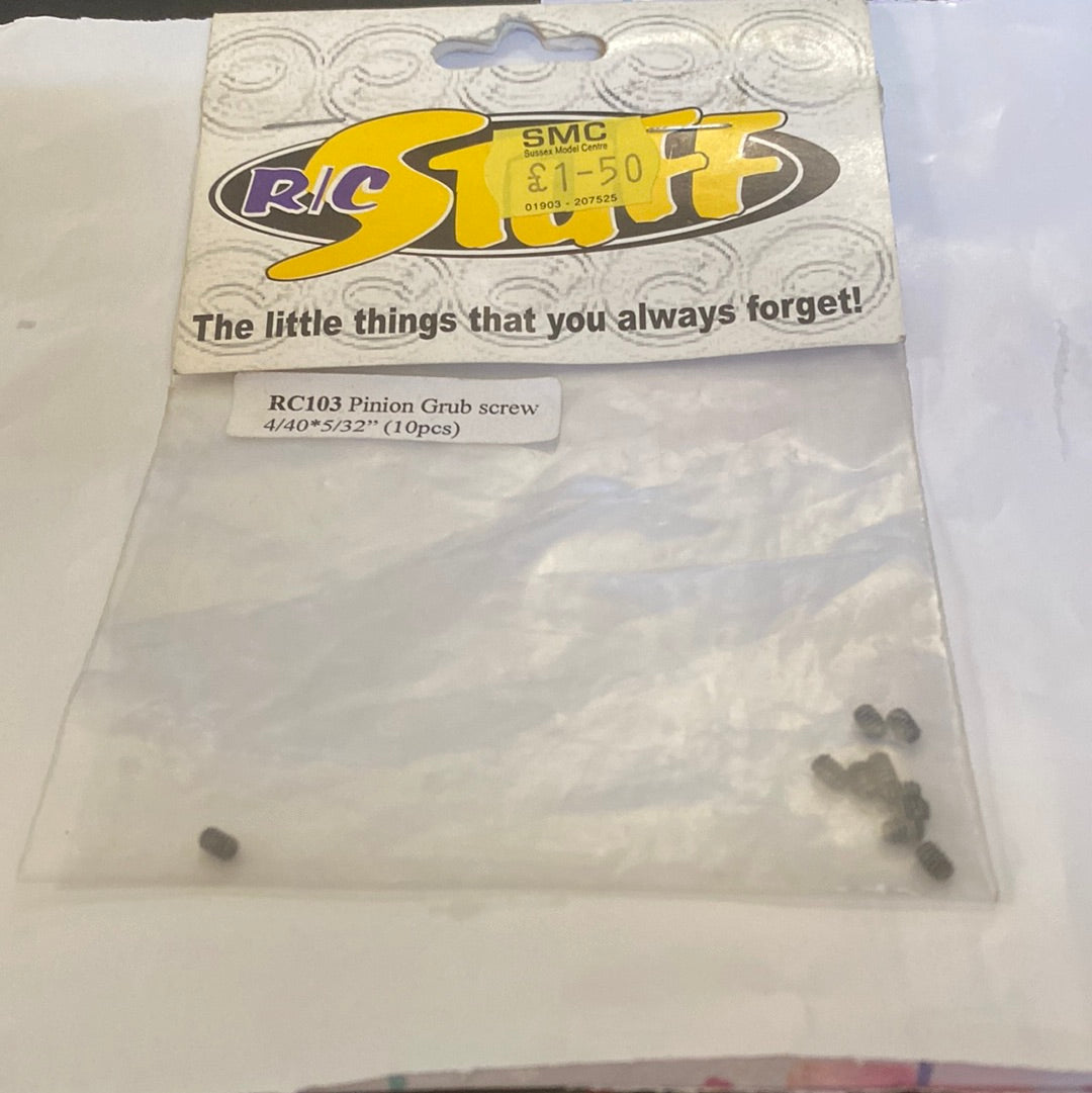 RC Stuff Grub Screws 4/40 5/32 inch - Pack of 10
