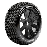 LOUISE RC B-PIRATE 1/8 FR/RR SUPER SOFT HEX 17MM SPOKE BLACK