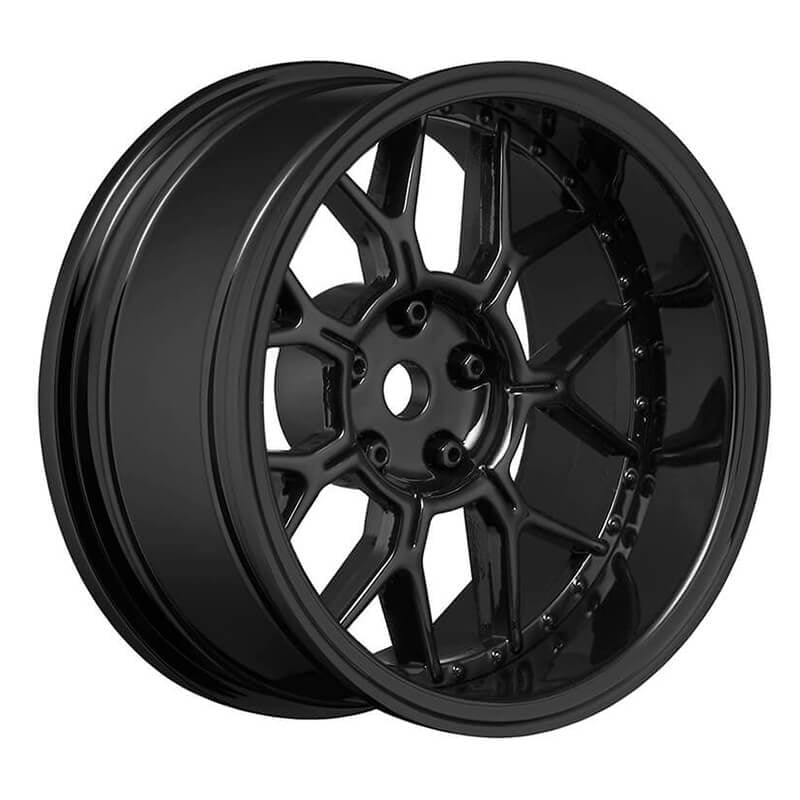 LOUISE RC 1/10 DRIFT 2468MM OFFSET 14-SPOKE WHEELS GLOSS BLACK